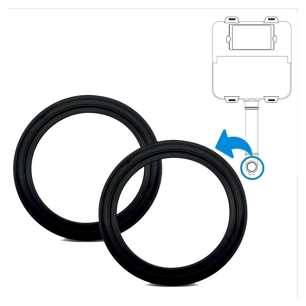 WC Dichtung Spülrohr für Geberit - 2 Stück Lippendichtung, Ersatzteil für Spülrohr Dichtungen DN40/45mm UP-Spülrohr (Ø 54/42 mm, Schwarz)