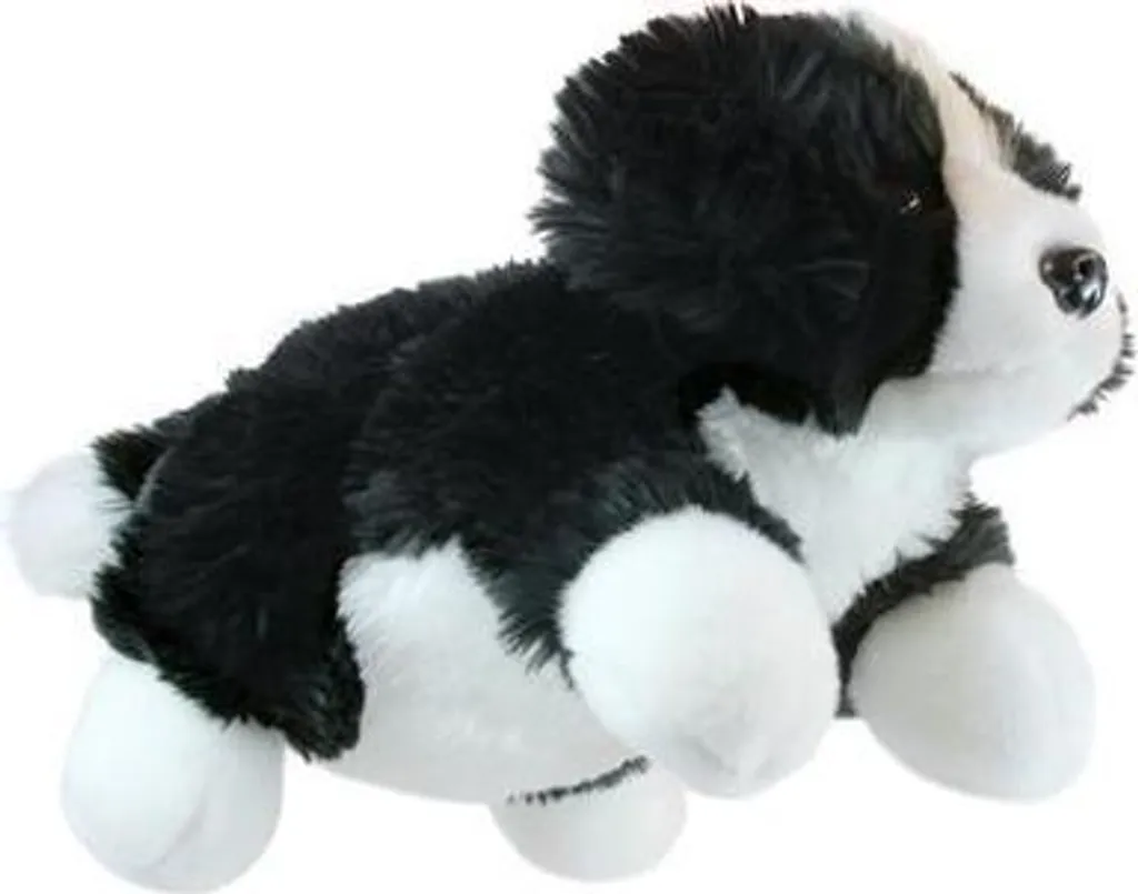 Marionnette à main Border Collie peluche chien lavable anti-ennui