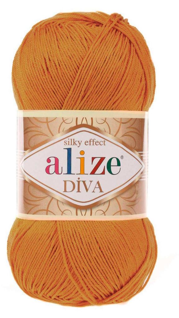 Strickgarn ALIZE DIVA Sommerwolle Häkelgarn Wolle Sommer Stricken Häkeln hellorange