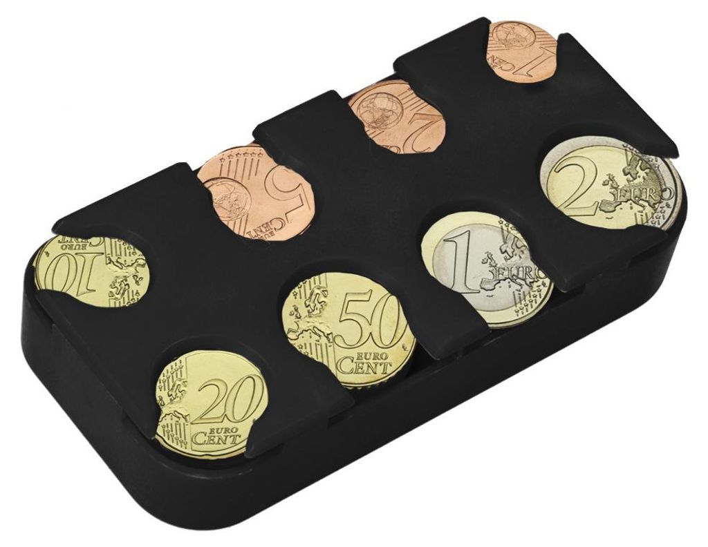 kwmobile Münzbox für Euro Münzen - 8 Fächer von 1 Cent bis Produktbild 