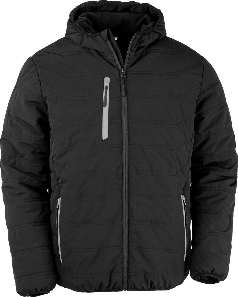 Result Genuine Recycled - "Compass" Steppjacke für Herren PC4629 (M) (Schwarz/Grau)