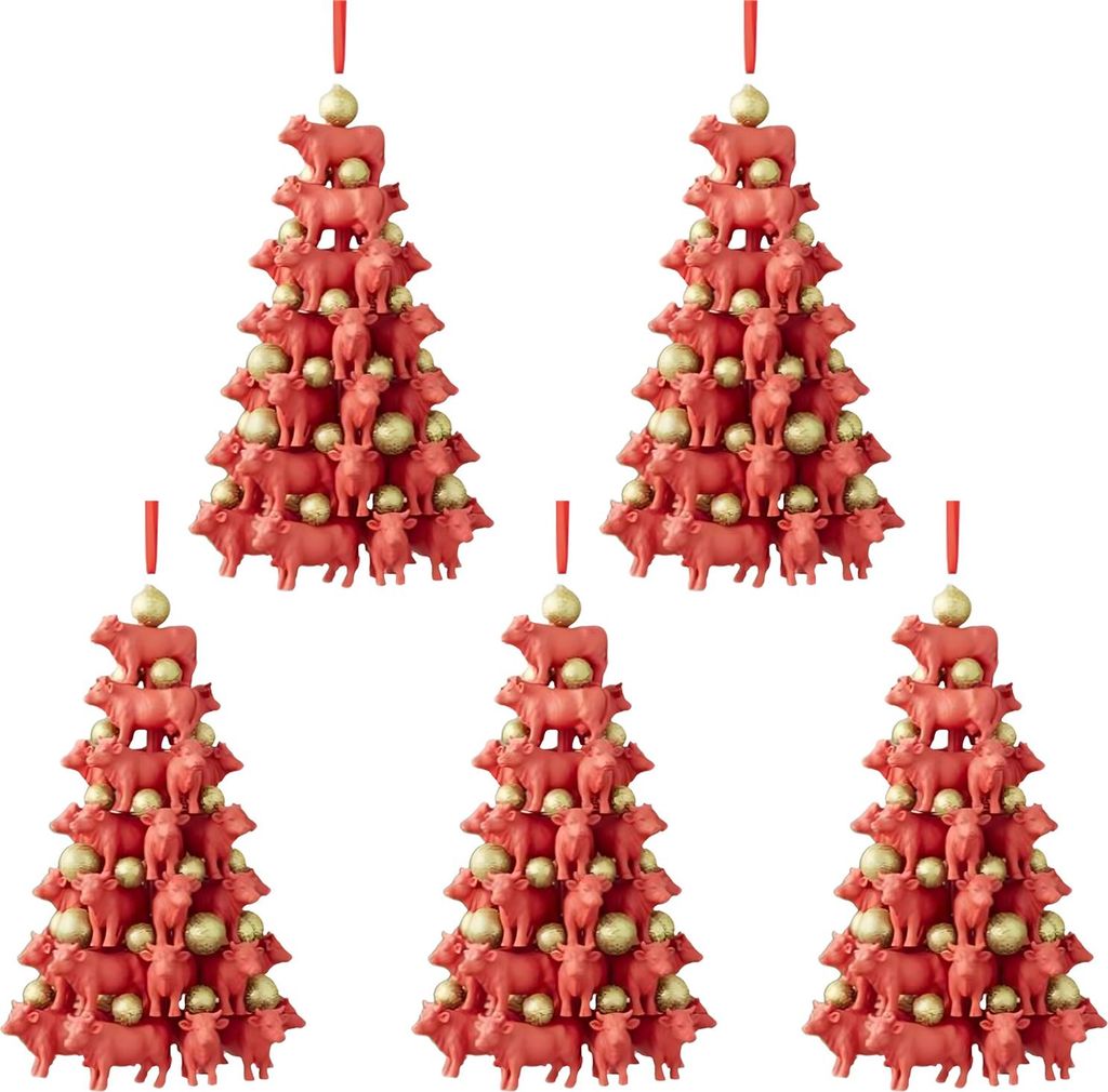 Stapelbarer Tieranhänger, Tier-Weihnachtsbaumanhänger, 2D-Acryl-Hängedekoration für Weihnachtsbaum, Rucksack, Schlüsselanhänger, Auto