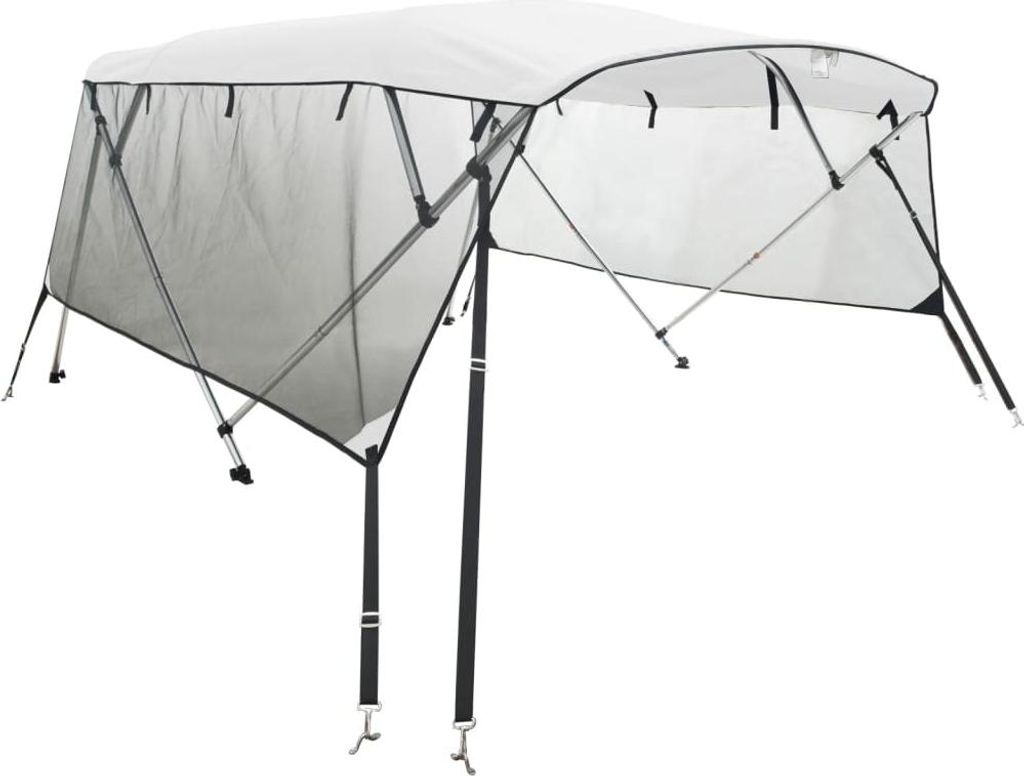 vidaXL 4-Bow Bimini-Top mit Mesh-Seitenteilen 243x(230-244)x137 cm