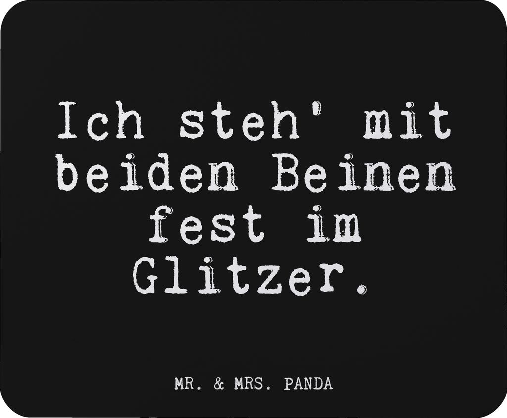 Mr. & Mrs. Panda Mauspad Ich steh' mit beiden... - Schwarz Produktbild 