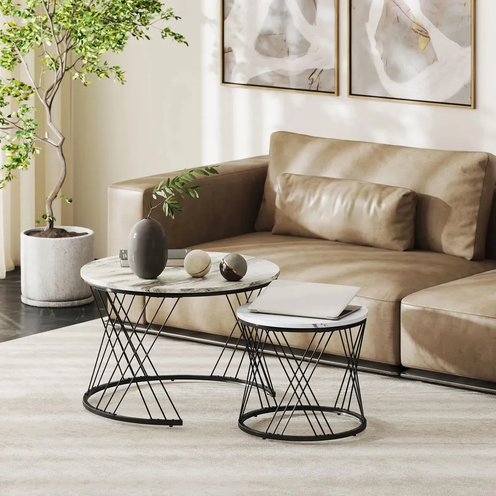 Tables basses gigognes de salon pour optimiser les petits espaces - 2