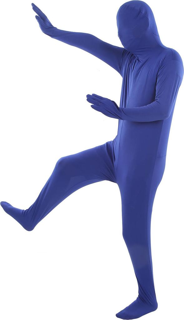 Screen Chromakey Anzug Kostüm Studio Keying Hintergrund Body für Fotografie Dunkelblau 170 cm / 66,9 Zoll