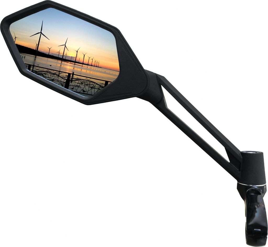 Meachow specchio ruota e-bike regolabile sinistro nero Immagine del prodotto 