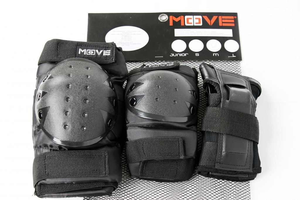 Move SKATEBESCHERMSET 3-PIECE KIDS JUNIOR SCHWARZ
