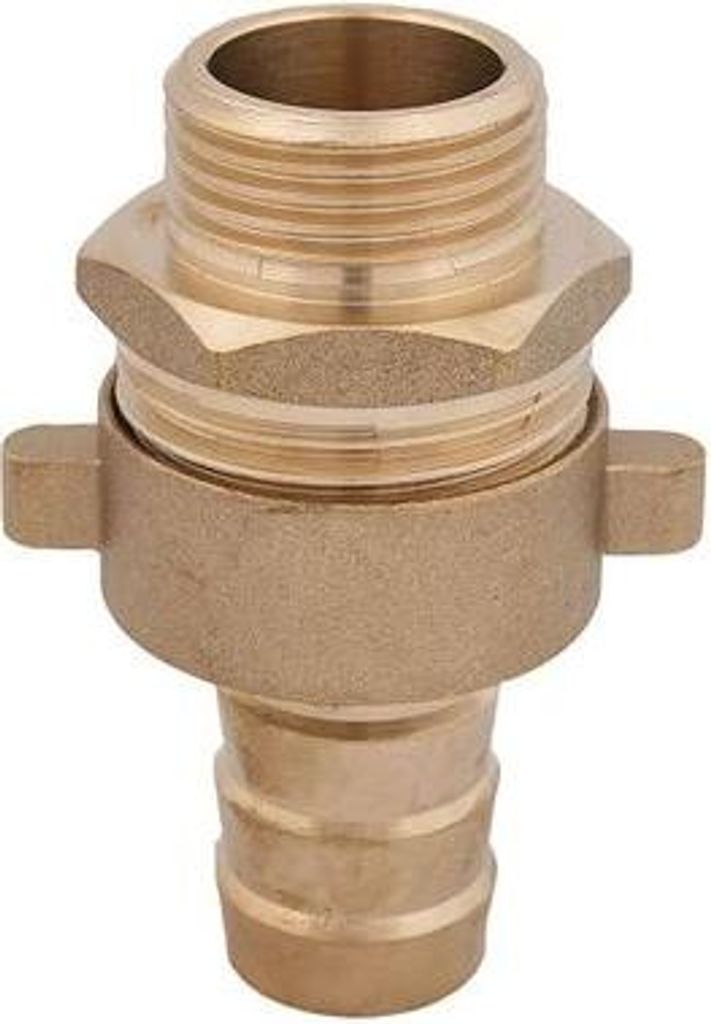 Js Standrohrverschraubung 3Tlg.,Flachdichtend,Ag 1/2",Ms