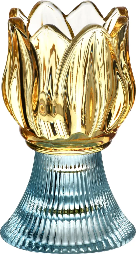 Petit bougeoir stable en verre Mondex Emmy - Déco table sans risque