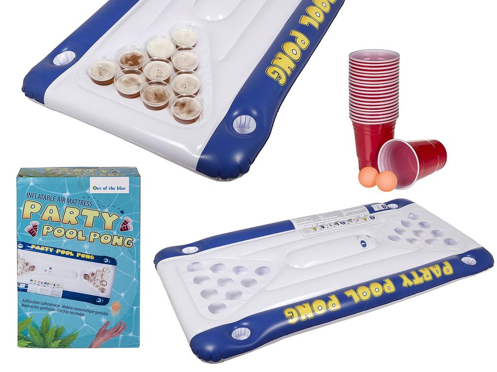 Beer Pong Luftmatratze Poolmatratze Trinkspiel Erwachsene Bier Pong Tisch Wasser 
