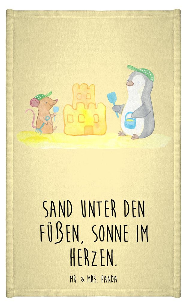 Mr. & Mrs. Panda Handtuch Sommer Meer Strand - Gelb Pastell Produktbild 