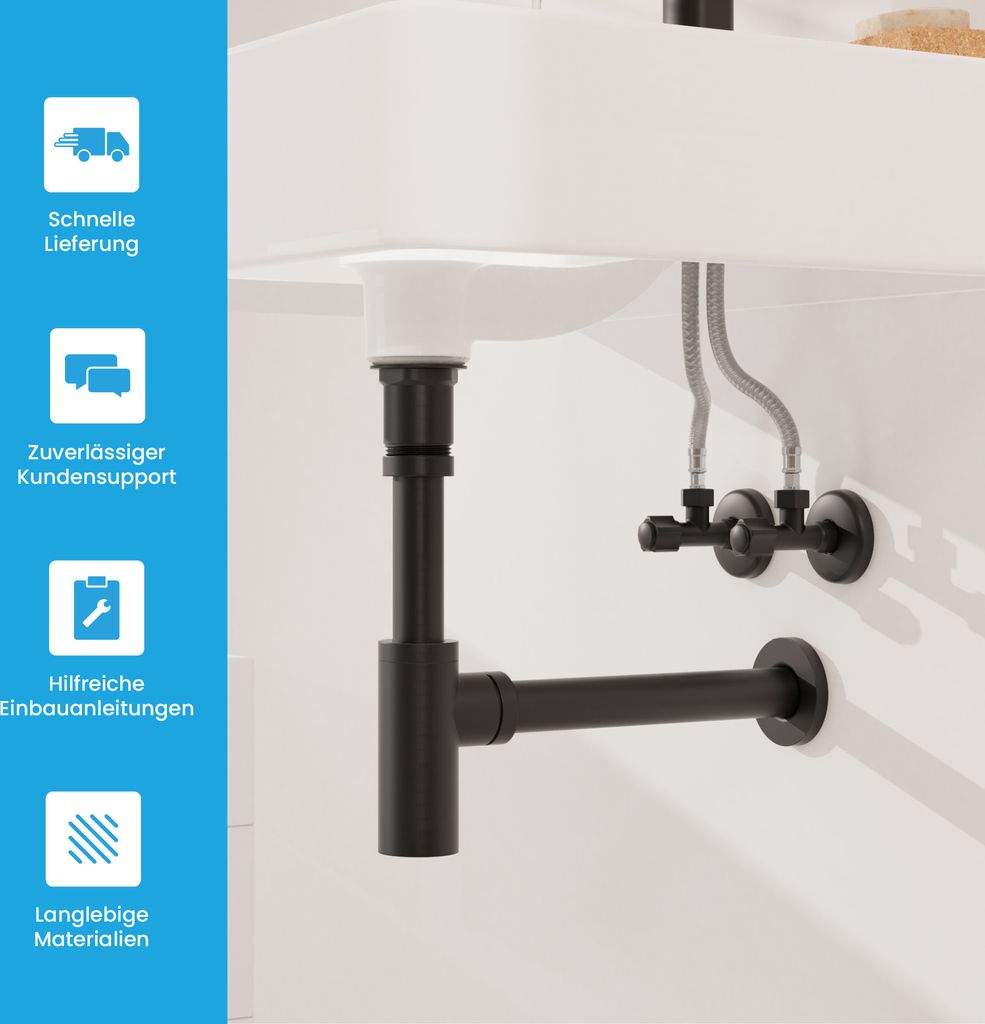 Bächlein Design Siphon Universal für Waschbecken & Produktbild 7