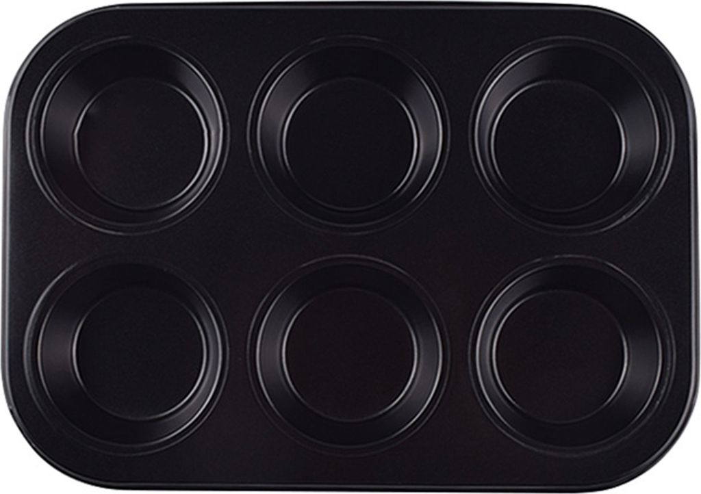 Cupcake-Pfanne mit 6/12 Mulden, wiederverwendbar, antihaftbeschichtet, aus Kohlenstoffstahl, für die Küche, Kekse, Muffins, Backzubehör