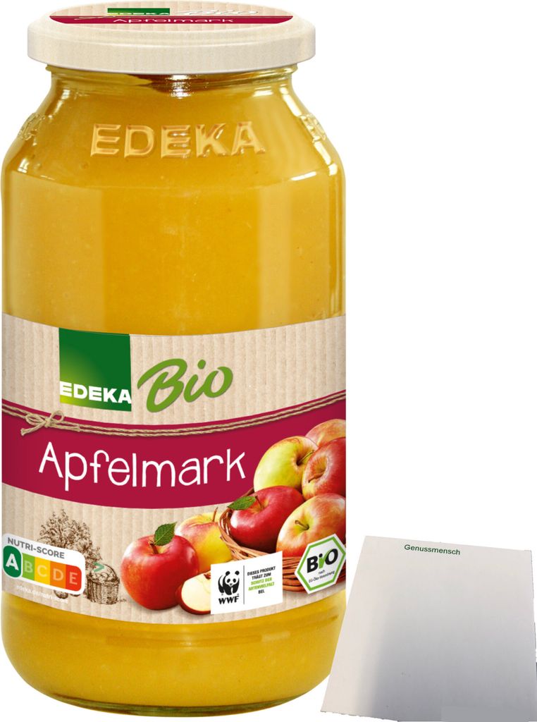 Edeka  Apfelmark aus 100% Äpfeln kaltgerieben (700g Glas) + Produktbild 