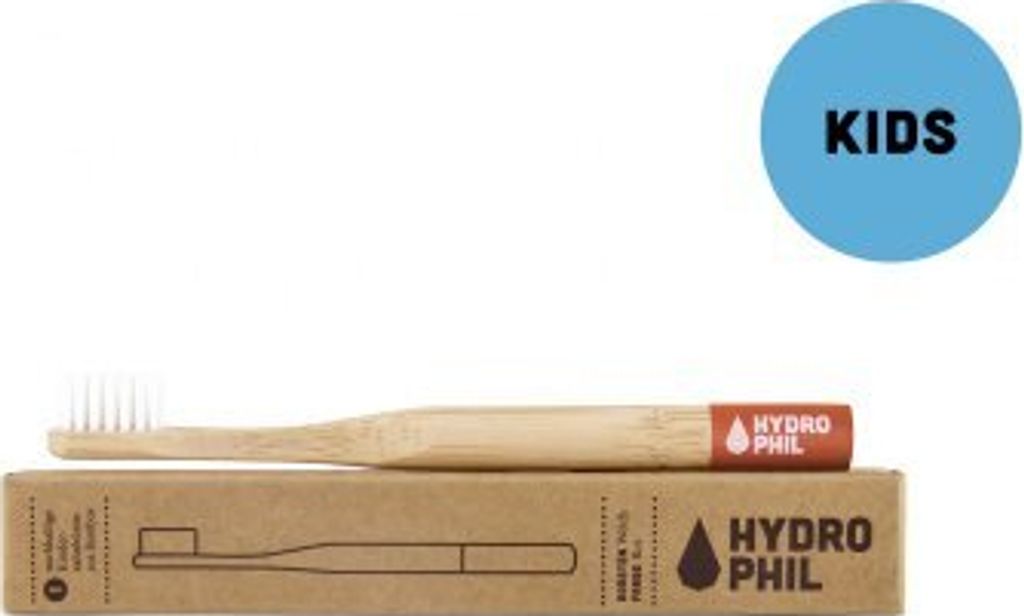 HYDROPHIL Nachhaltige Kinder–Zahnbürste – rot extraweich