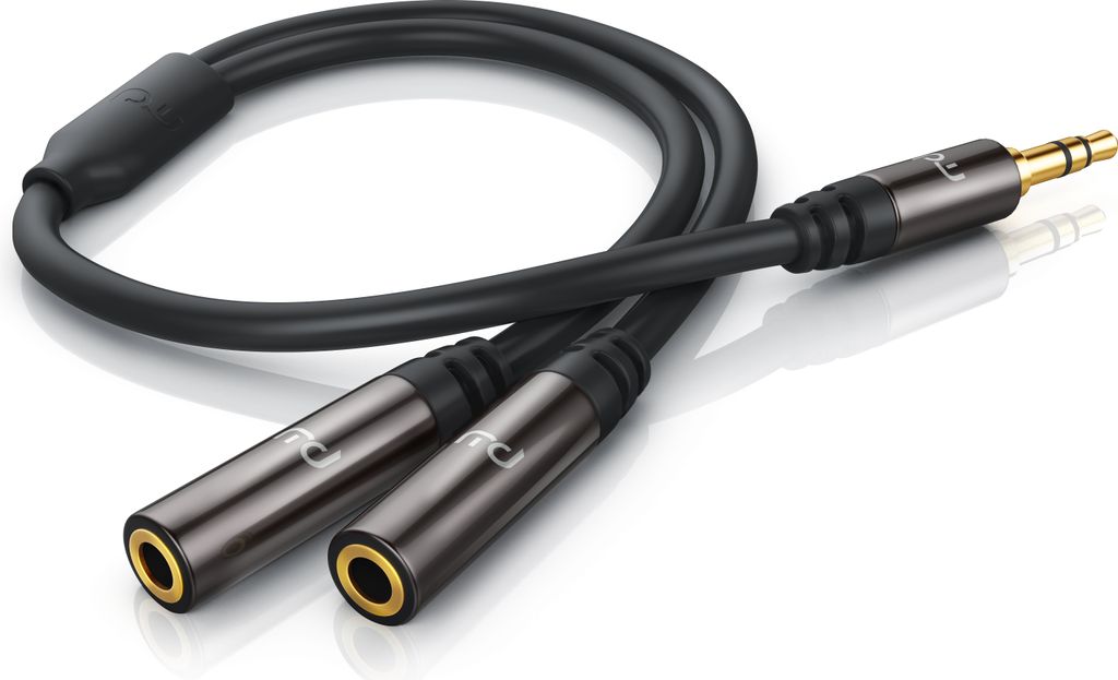 Primewire 3,5-mm-Klinke zu 2x 3,5-mm-Buchse Audio-Adapter, Produktbild 