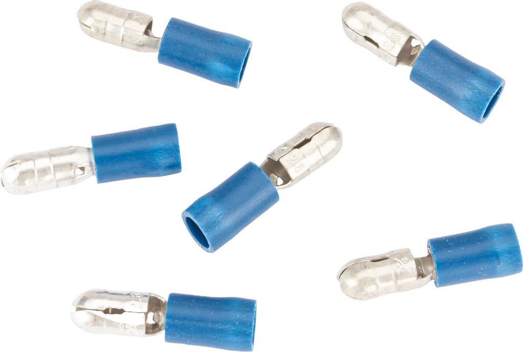 Spahn Rundstecker Rundstecker isoliert blau 100St.
