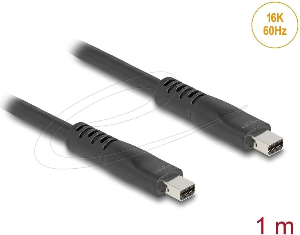 DELOCK Mini DisplayPort Kabel 16K 60 Hz 80 Gbps 1m