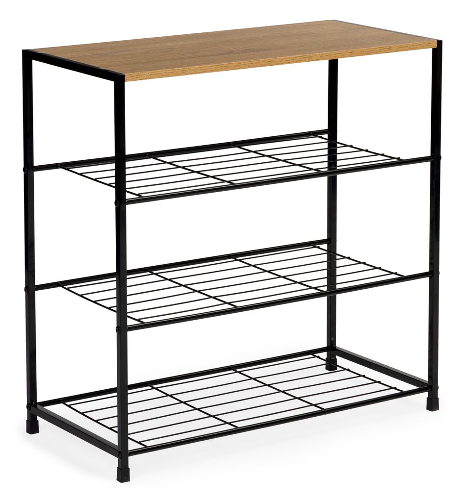 Schuhschrank, Ständer, Regal, Loft, 3 Ebenen