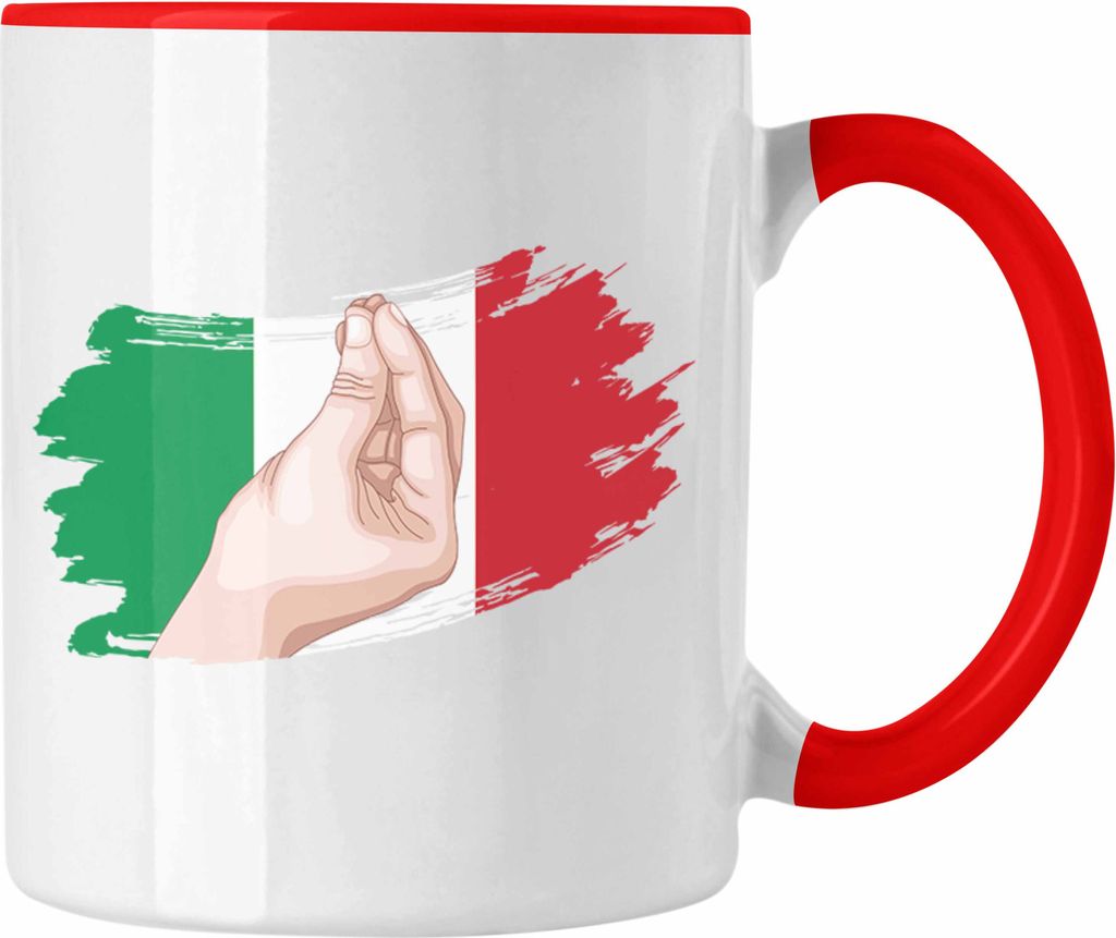 Trendation - Italien Tasse Lustiges Geschenk für Italiener Urlaub Rom (Rot)