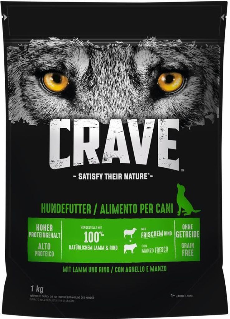 Crave Trockenfutter für Hunde Adult mit Lamm und Rind 1000 Produktbild 