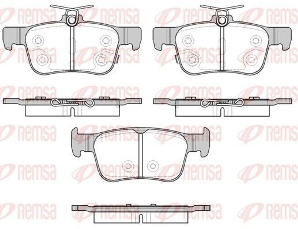 REMSA Bremsbeläge Satz Hinten Bremsklötze für HONDA CIVIC X Schrägheck (FC, FK) 1551.32