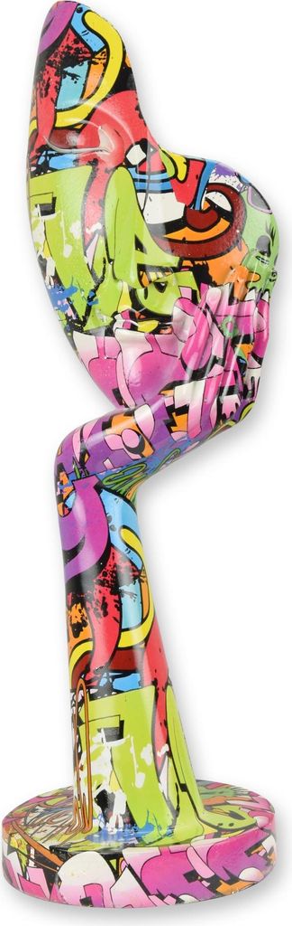 Figur Gesicht auf Hand aus Kunstharz Graffiti-Kunst Replikat Retro Design Dekoration