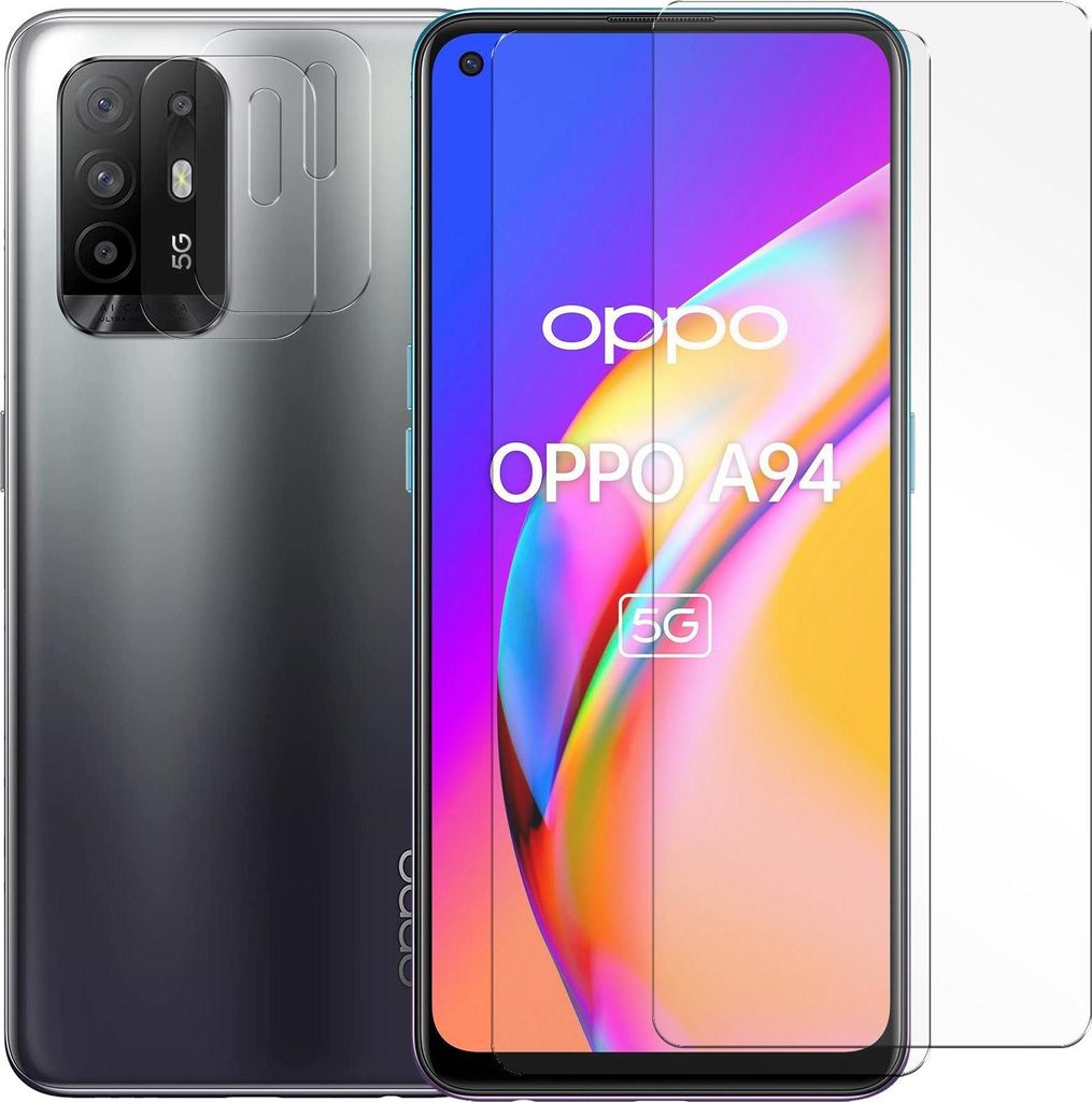 Panzerglas für OPPO A94 5G Schutzfolie 2x Kamera Schutzglas Folie 2x Panzerfolie