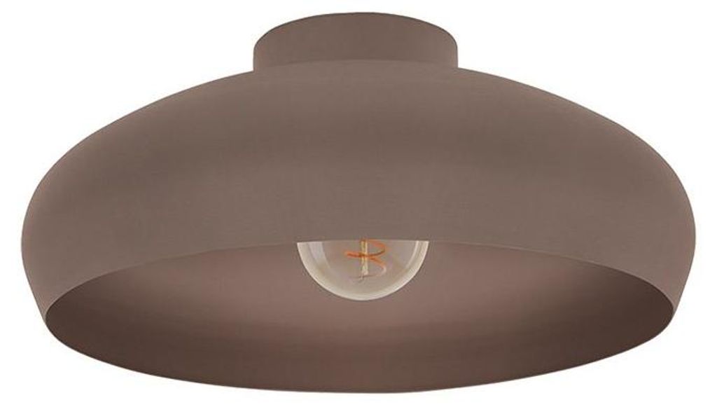 Plafoniera Contemporanea Mogano 1 Luce Acciaio Marrone Immagine del prodotto 