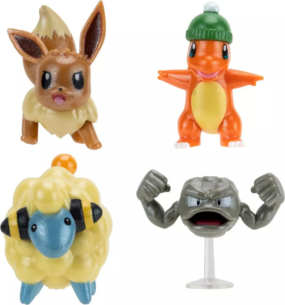 Pokemon Happy Holidays Adventskalender 2023 Figuren und Weihnachtsdekoration