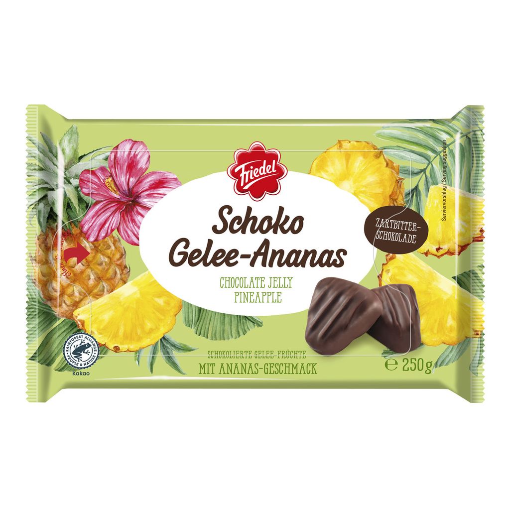 Friedel Schoko Gelee-Ananas 250g Produktbild 