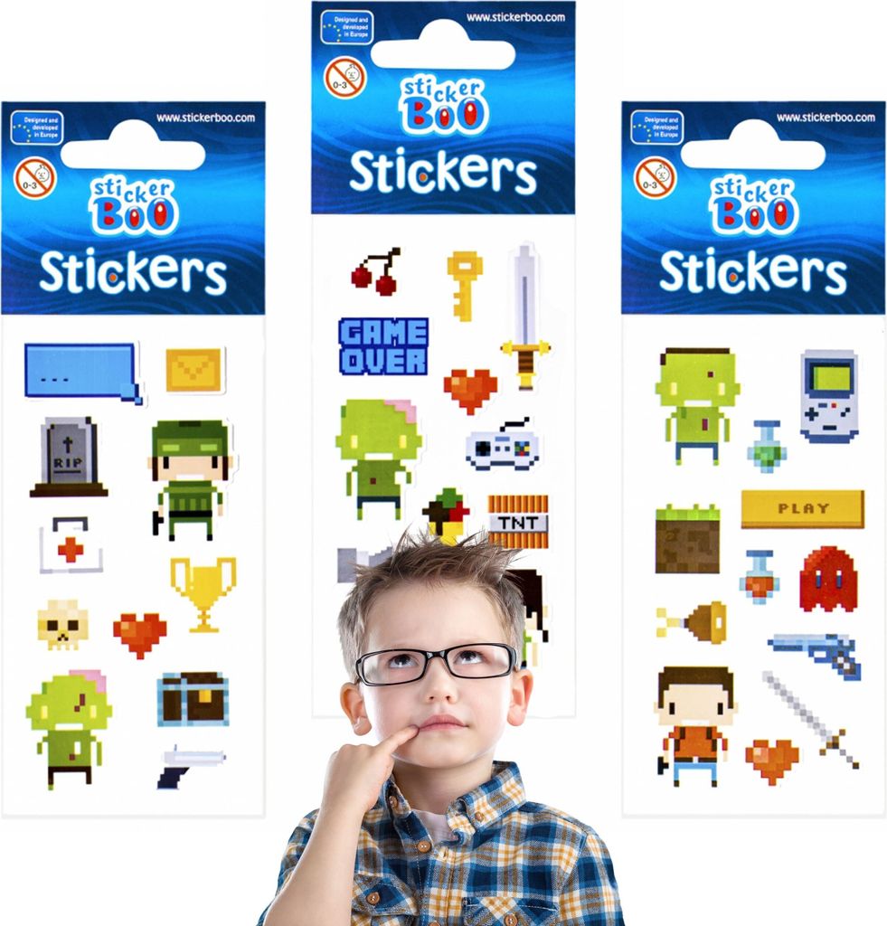 Stickerset für Kinder, Sticker mit Spielmotiv Einheitsgröße