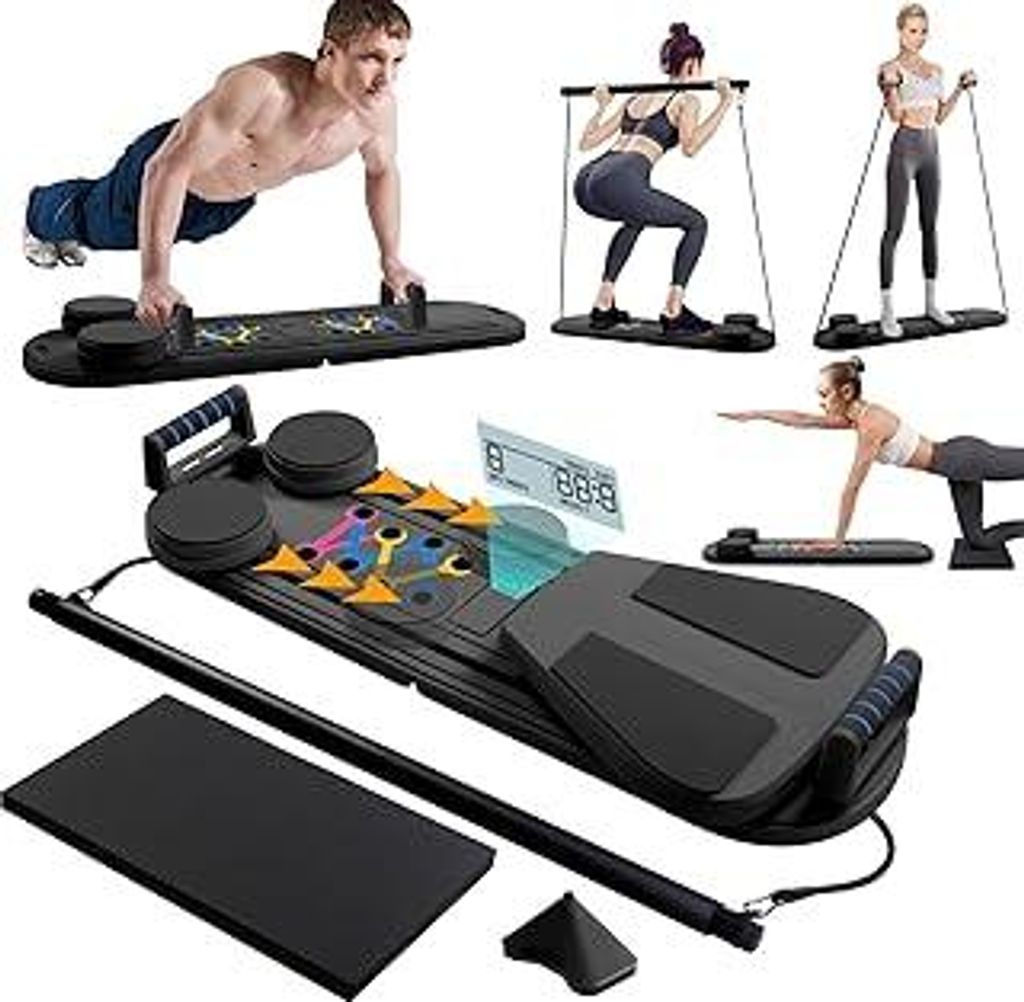 Pilates-Board, multifunktionales Pilates-Gerät, faltbare Reformer-Pates-Maschine für Heim-Fitnessgeräte, tragbares Bauchmuskel-Trainingsgerät f...