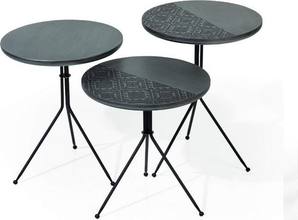 Set 3x Beistelltisch Designer Wohnzimmer Tische Kaffeetisch Tisch