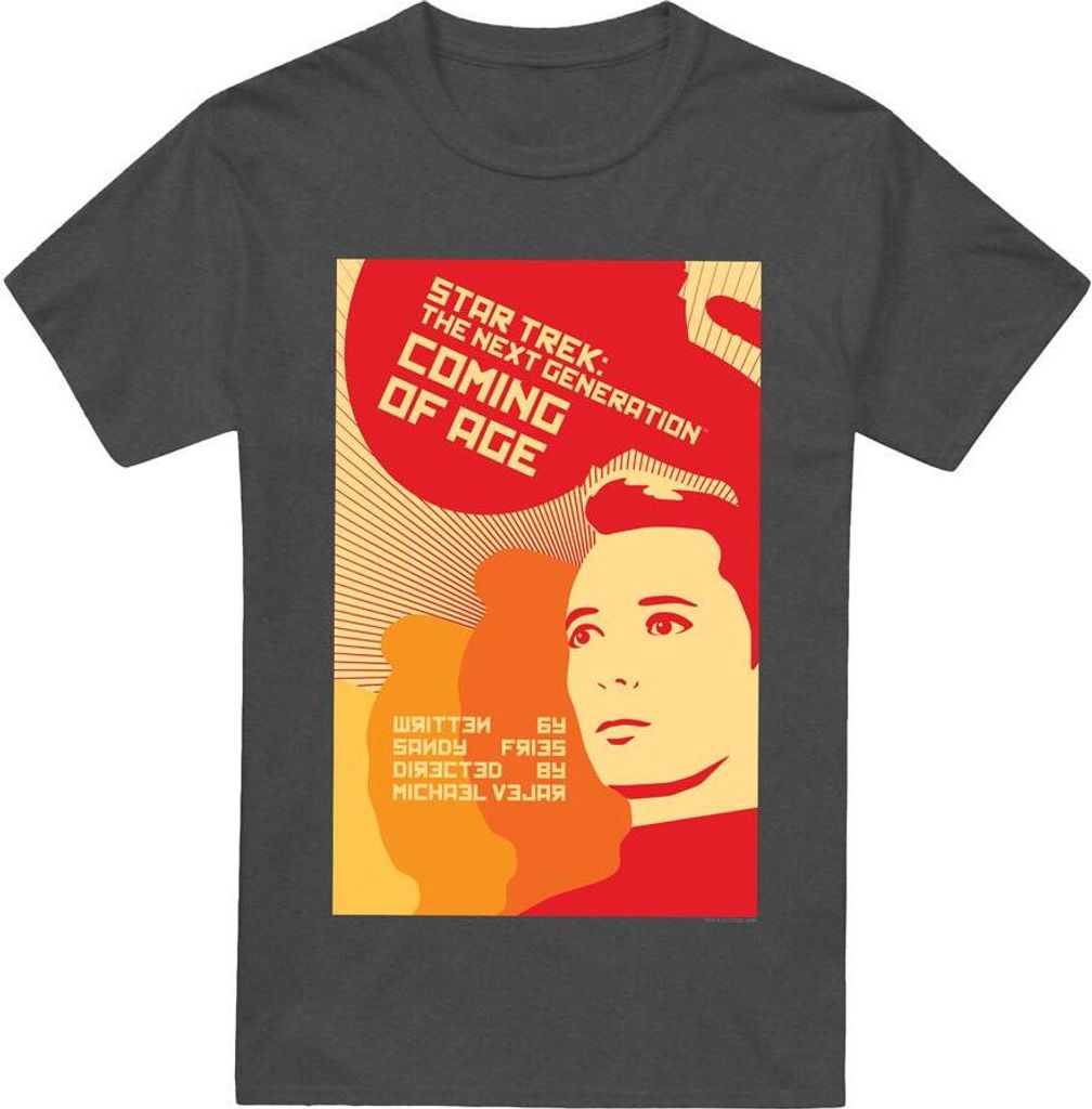 Star Trek - "The Next Generation Season 1 Episode 19" T-Shirt für Herren/Damen Uni TV17794 (XXL) (Holzkohle)