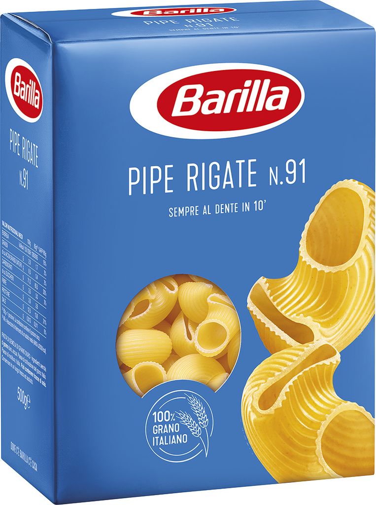 Nudelrohr Rigate n91 500g - Barilla Produktbild 