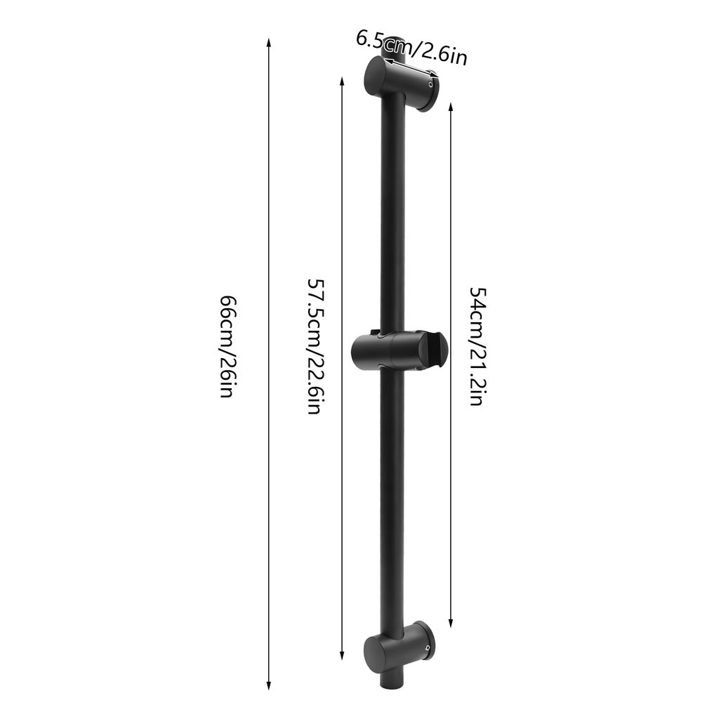Duschstange Verstellbarer Handbrausehalter Schwarz  für Produktbild 2