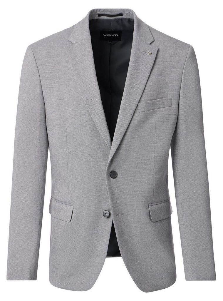 VENTI Herren Anzugsakko FORMAL Revers Polyestermix Silber 32