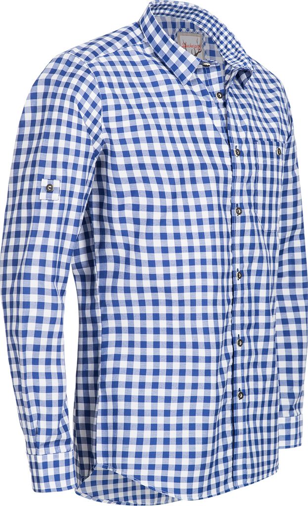 Camicia Tradizionale Uomo Stockerpoint Ralf - Modello A Quadri In Cotone, Con Bottoni In Corno, Perfetta Per Oktoberfest E Abiti Tipici