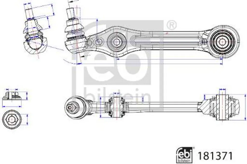 Bras de suspension de roue FEBI 181371 compatible avec Classe C et GLC