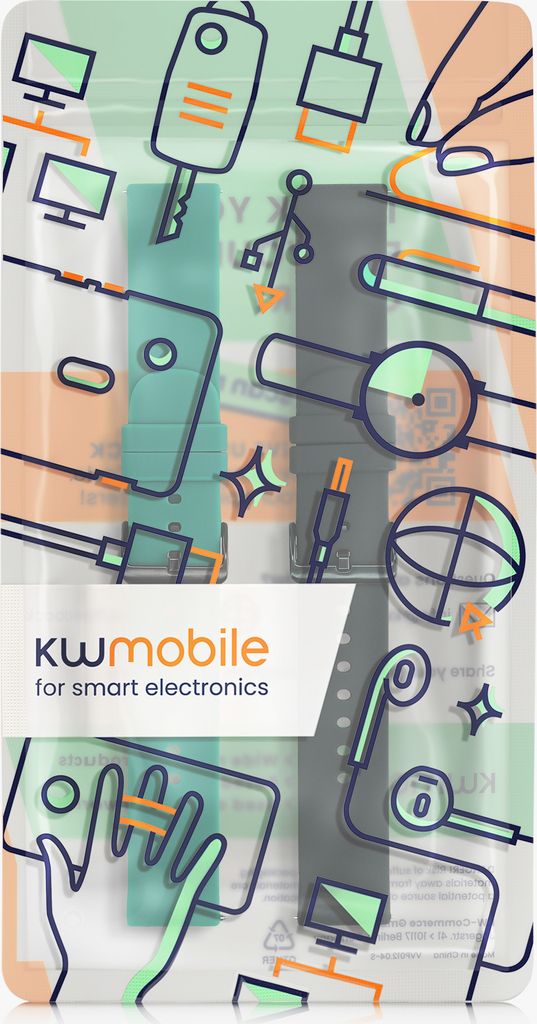 kwmobile 2x Sportarmband kompatibel mit Huami Amazfit Bip U Produktbild 7
