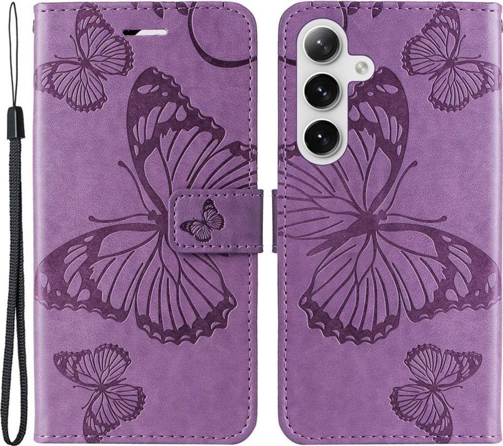 Samsung Galaxy S25 Plus / S24 Plus Hülle - Coverup Schmetterlinge Klapphülle - Lila