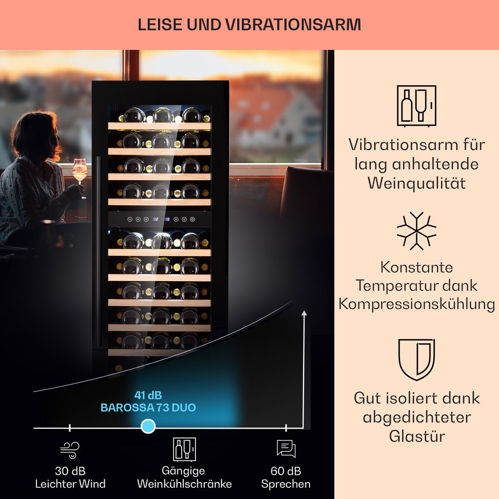 Klarstein Weinkühlschrank Freistehend, Kleiner Produktbild 4