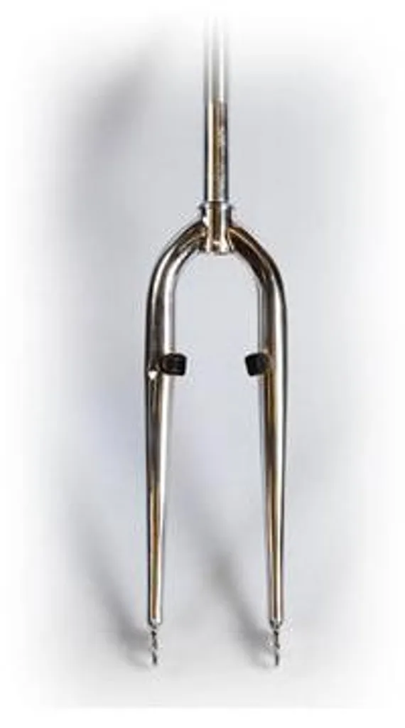 Fourche VTT 26 pouces Hulzebos finition chrome avec supports de freins