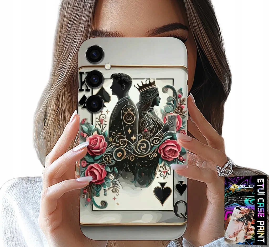 Cover Luxury Samsung M55 5G King Poker - Eleganza in Vetro e Silicone
