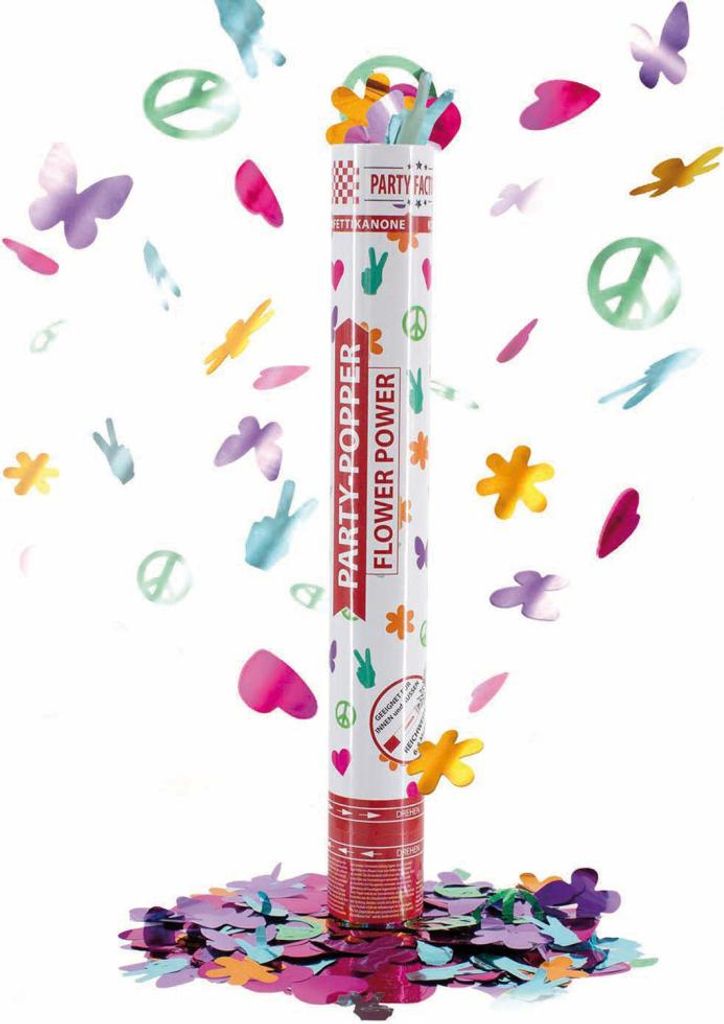 Konfettikanone Party Popper Flower Power - 1 Stück Produktbild 