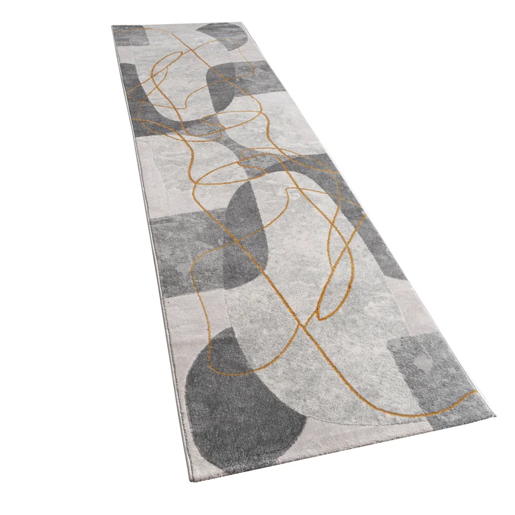 Tapis salon poils courts feuilles arc-en-ciel - Modèle Floral 80x150cm