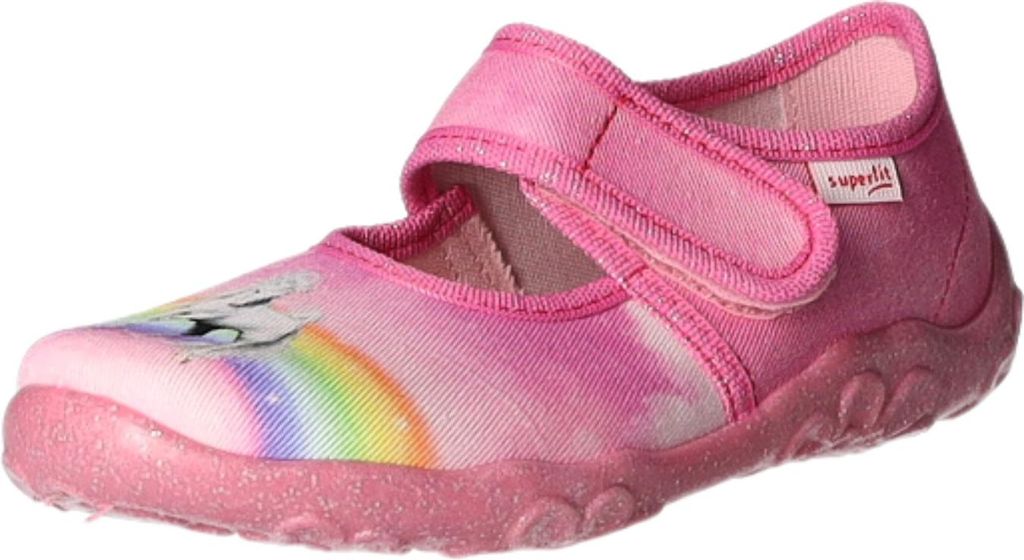Superfit Kinder-Hausschuh Einhorn Rosa Mehrfarbig, Farbe:rot, EU Größe:31