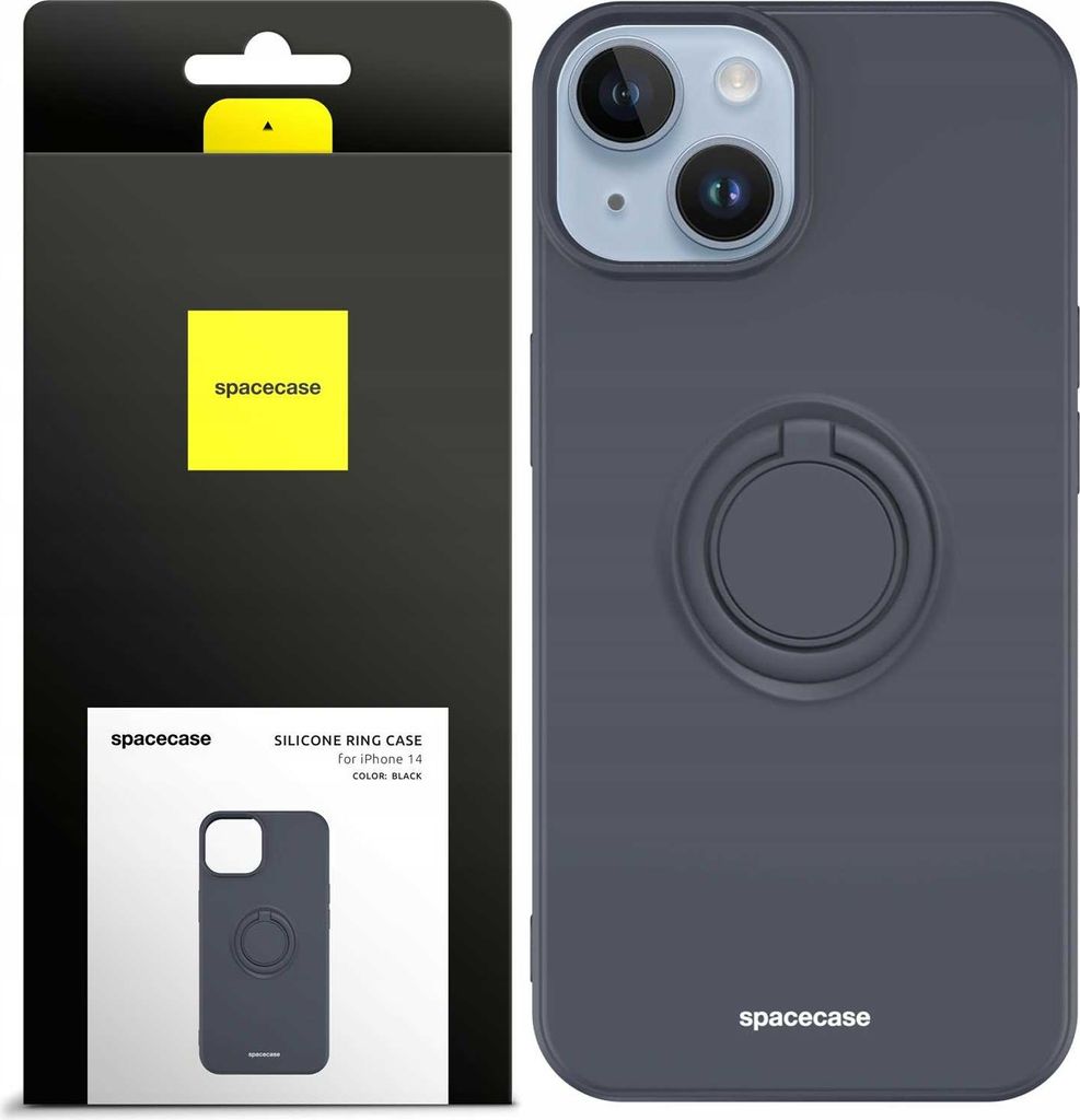 Spacecase Silikonring iPhone 14 schwarz